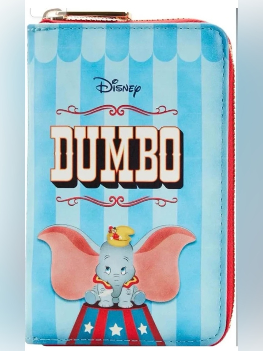 NWOT Loungefly Hardtag Blue Striped Disney Dumbo Wallet ( see pics)